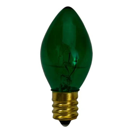 Northlight C7 Transparent Christmas Replacement Bulbs - Green - 4ct {4}
