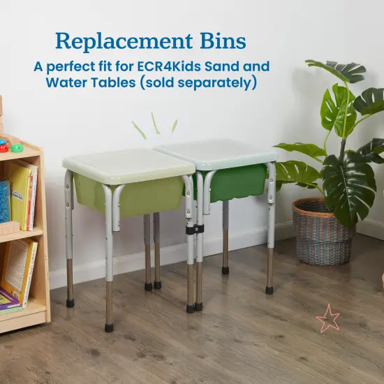 Square Bin with Lid, Storage Containers, 2-Pack Hunter Green {5}