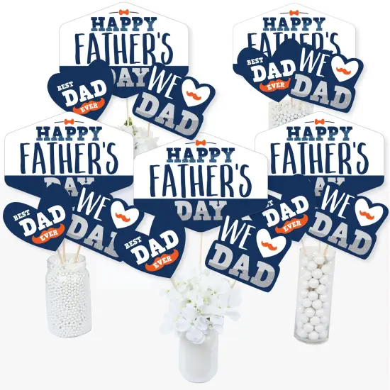Big Dot of Happiness Happy Father's Day - We Love Dad Party Centerpiece Sticks - Table Toppers - Set of 15 {3}
