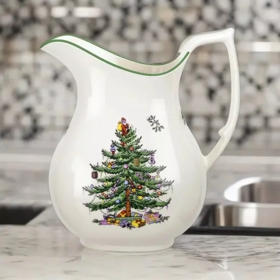 Spode Christmas Tree Pitcher | Festive Serving Pitcher for the Holidays 49 Ounce {3}