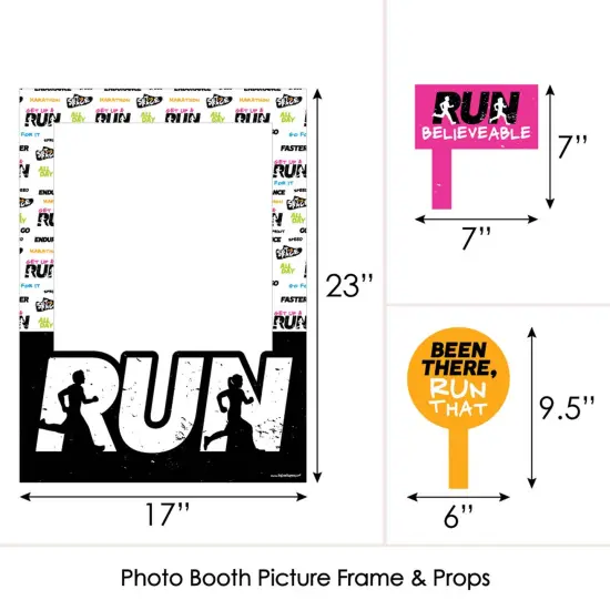 Big Dot of Happiness Set the Pace - Running - Track, Cross Country or Marathon Party Photo Booth Picture Frame & Props - Printed on Sturdy Material {6}