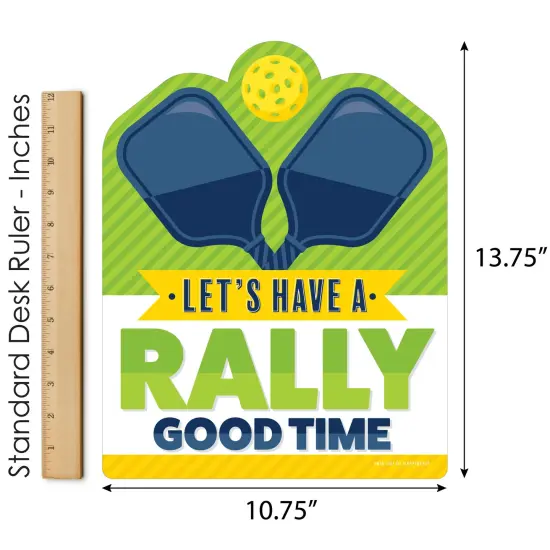Big Dot of Happiness Let's Rally - Pickleball - Outdoor Lawn Sign - Birthday or Retirement Party Yard Sign - 1 Piece {6}