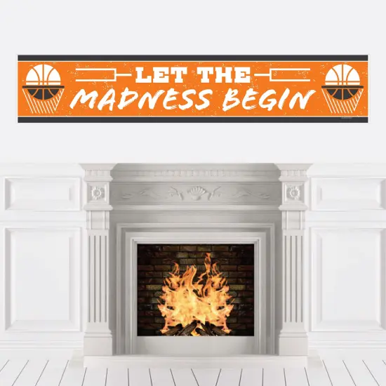 Big Dot of Happiness Basketball - Let the Madness Begin - College Basketball Party Decorations Party Banner {1}
