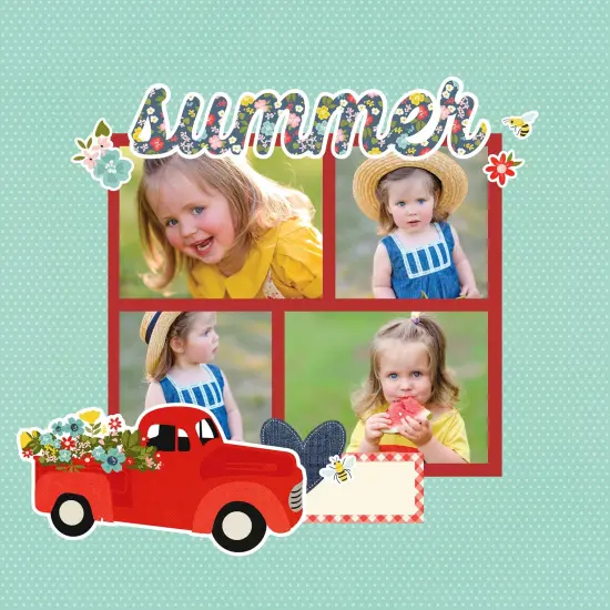 Simple Stories Simple Pages Page Template-(1) 2-3"X4" & 2-3"X3" {4}