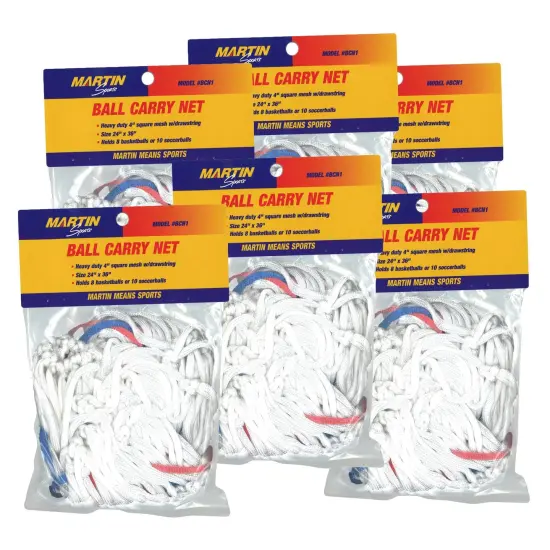 Mesh Sports Ball Bag with Drawstring, 24" x 36", Pack of 6 {2}