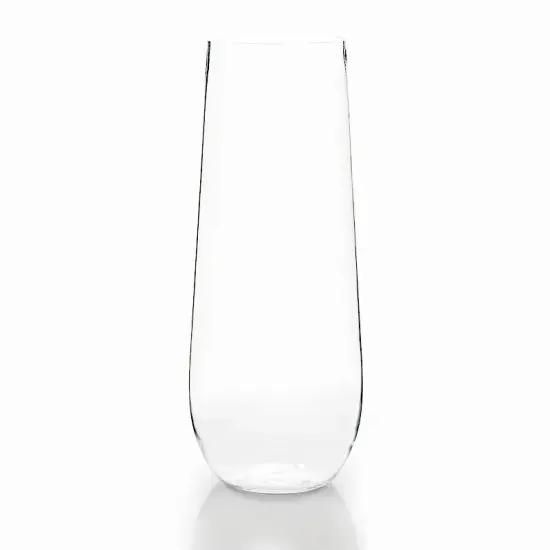 18 CLEAR 9 oz STEMLESS PLASTIC CHAMPAGNE FLUTES {5}