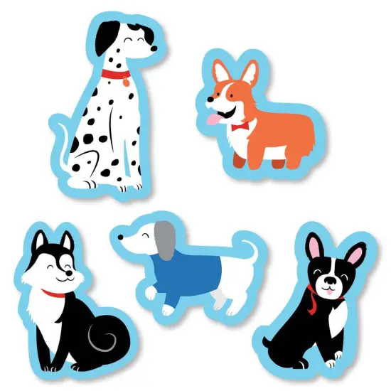 Big Dot of Happiness Pawty Like a Puppy - DIY Shaped Dog Baby Shower or Birthday Party Cut-Outs - 24 Count {1}