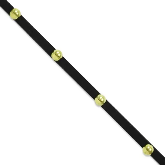 10 Yards of Elsa Ball Bead Strip Trim | 10 yard cut Black/ Gold {1}