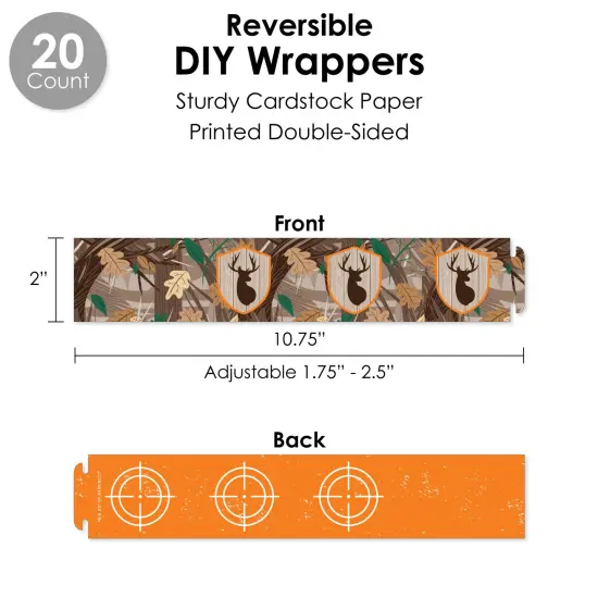 Big Dot of Happiness Gone Hunting - Deer Hunting Camo Baby Shower or Birthday Party Favors and Cupcake Kit - Fabulous Favor Party Pack - 100 Pieces {4}