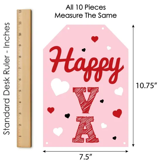 Big Dot of Happiness Conversation Hearts - Hanging Vertical Paper Door Banners - Valentine's Day Party Wall Decoration Kit - Indoor Door Decor {7}