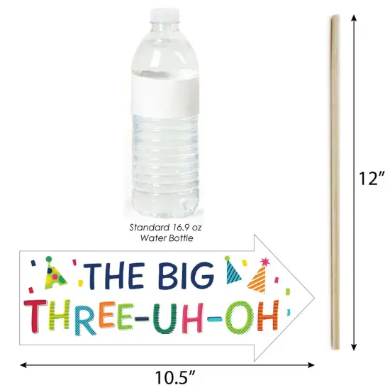 Big Dot of Happiness Funny 30th Birthday - Cheerful Happy Birthday - Colorful Thirtieth Birthday Party Photo Booth Props Kit - 10 Piece {4}