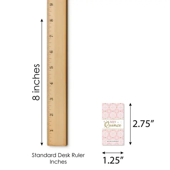 Big Dot of Happiness Mis Quince Anos - Mini Candy Bar Wrapper Stickers - Quinceanera Sweet 15 Birthday Party Small Favors - 40 Count {6}