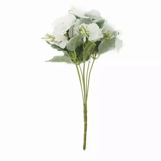 WHITE 3 Bushes 14" Silk Carnation FLOWERS Artificial Floral Bouquets {1}