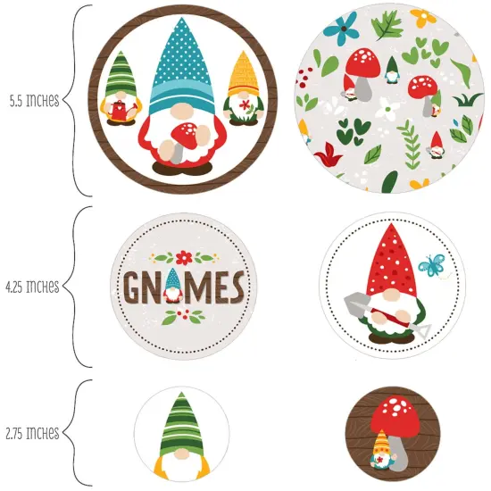 Big Dot of Happiness Garden Gnomes - Forest Gnome Party Giant Circle Confetti - Party Decorations - Large Confetti 27 Count {3}