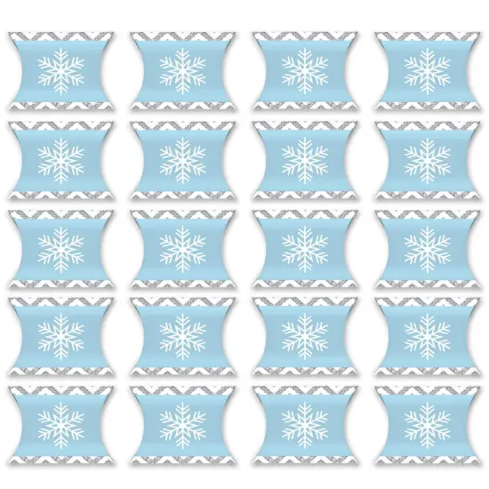 Big Dot of Happiness Winter Wonderland - Favor Gift Boxes - Snowflake Holiday Party and Winter Wedding Petite Pillow Boxes - Set of 20 {6}