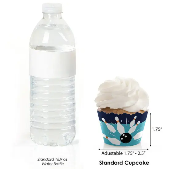 Big Dot of Happiness Strike Up the Fun - Bowling - Birthday Party or Baby Shower Decorations - Party Cupcake Wrappers - Set of 12 {4}