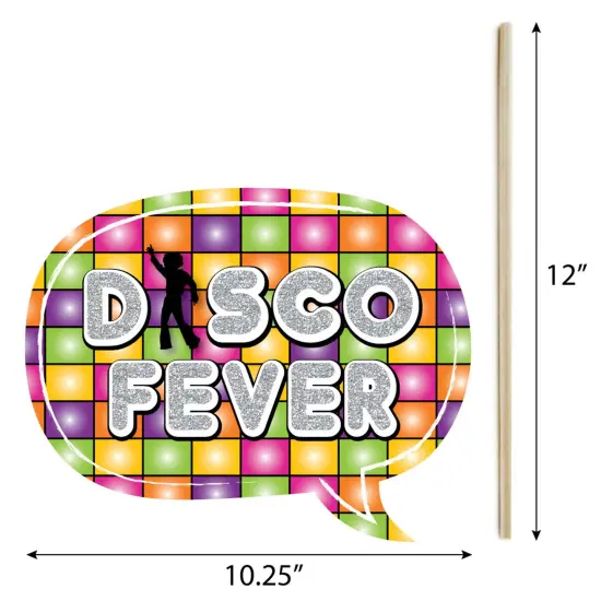 Big Dot of Happiness 70's Disco - 1970s Disco Fever Party Photo Booth Props Kit - 20 Count {7}