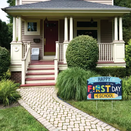 Big Dot of Happiness First Day of School - Back To School Classroom Yard Sign Lawn Decorations - Party Yardy Sign {4}