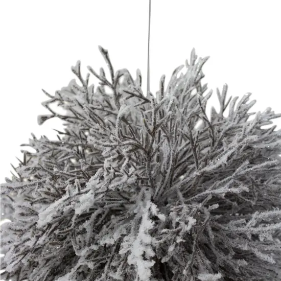Northlight 7" Artificial White Frosted Round Twig Christmas Ornament {4}