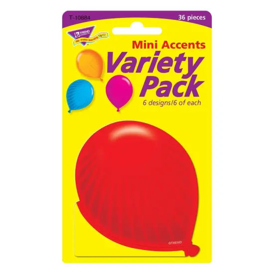 Party Balloons Mini Accents Variety Pack, 36 Per Pack, 6 Packs {3}