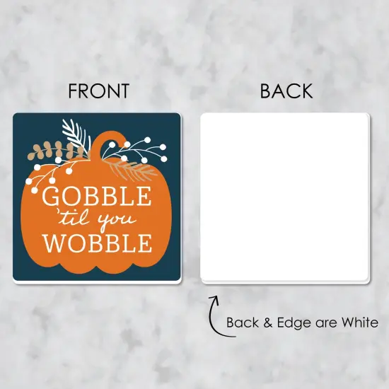 Big Dot of Happiness Happy Thanksgiving - Funny Fall Harvest Party Decorations - Drink Coasters - Set of 6 {7}