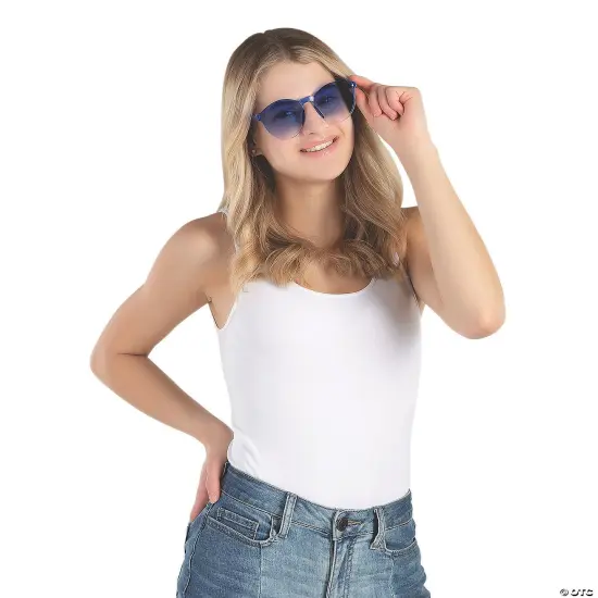 Cool Blue Rimless Sunglasses 12 Pc. {2}