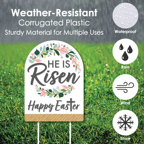 Big Dot of Happiness Religious Easter - Party Decorations - Christian Holiday Party Welcome Yard Sign {4}