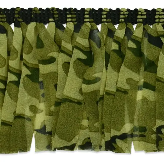 10 Yards of Kirk 4" Camouflage Fatigue Fringe Trim | 10 yard cut {1}