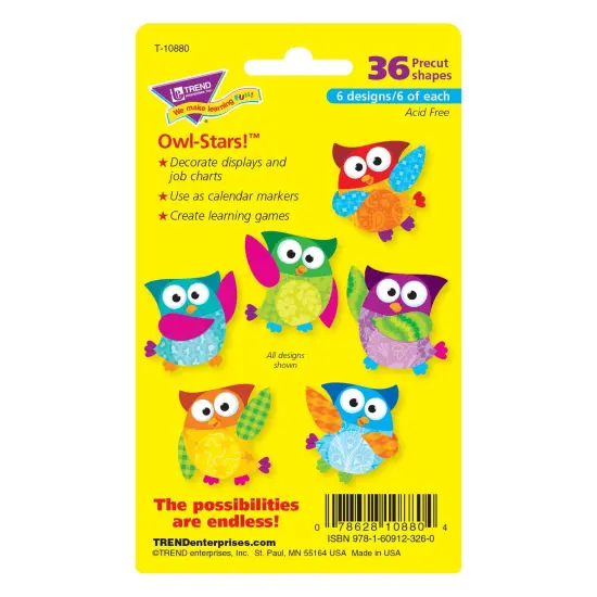Owl-Stars!&reg; Mini Accents Variety Pack, 36 Per Pack, 6 Packs {3}