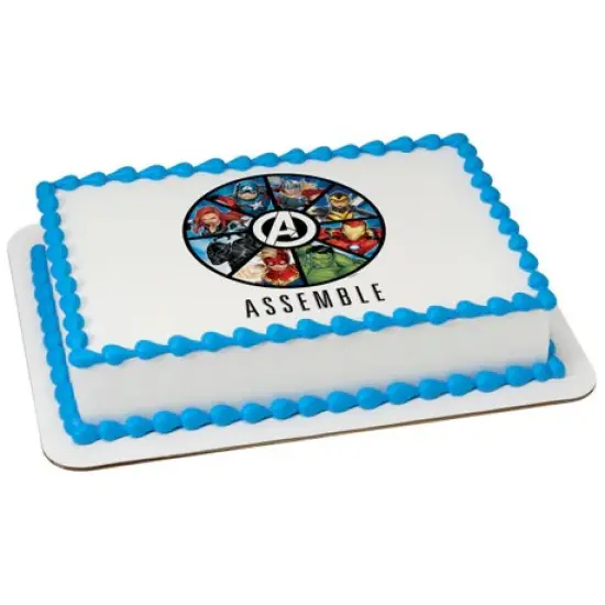 Marvel Avengers Assemble Edible Cake Image PhotoCake {1}