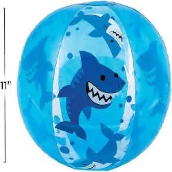 Mini Inflatable 5" Shark Beach Balls - 6 Pc. {2}