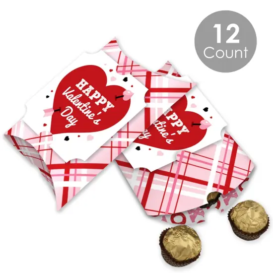 Big Dot of Happiness Conversation Hearts - Favor Gift Boxes - Valentine's Day Party Large Pillow Boxes - Set of 12 {3}