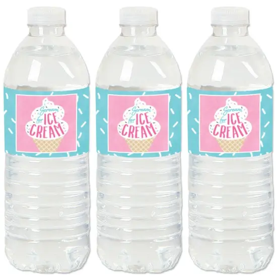 Big Dot of Happiness Scoop Up the Fun - Ice Cream - Sprinkles Party Water Bottle Sticker Labels - Set of 20 {1}