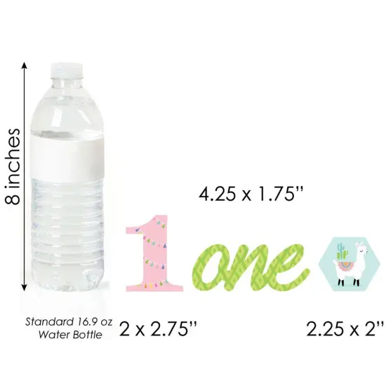 Big Dot of Happiness 1st Birthday Whole Llama Fun - DIY Shaped Llama Fiesta First Birthday Party Cut-Outs - 24 Count {6}