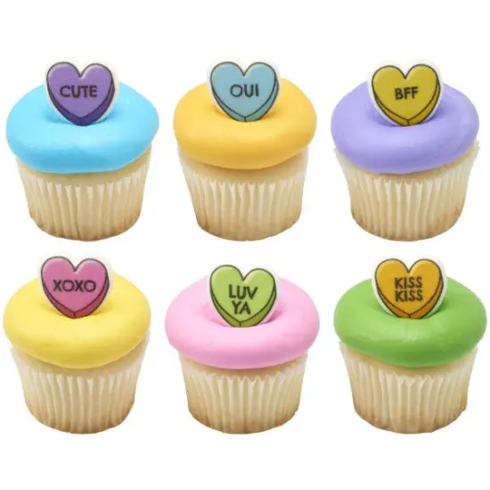 Candy Hearts Dec-Ons&reg; Decorations 12ct {2}