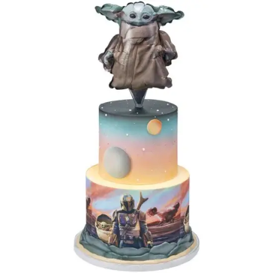 Star Wars The Mandalorian & The Bounty Edible Cake Image PhotoCake&reg; {2}