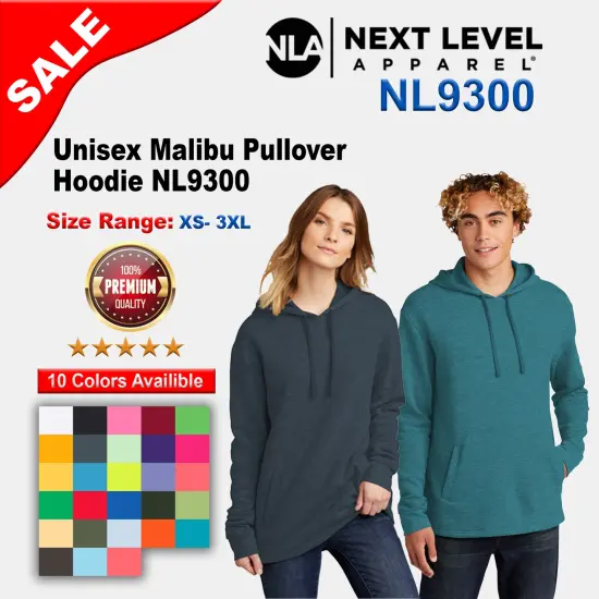 Next Level&reg; Unisex Malibu Pullover Hoodie Heather military gre {2}