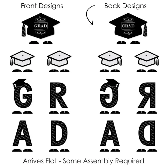 Big Dot of Happiness Graduation Cheers - Graduation Party Centerpiece Table Decorations - Tabletop Standups - 7 Pieces {7}