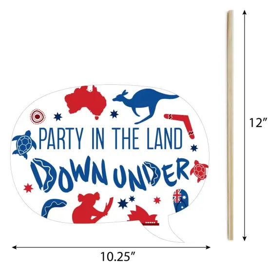 Big Dot of Happiness Australia Day - G'Day Mate Aussie Party Photo Booth Props Kit - 20 Count {7}