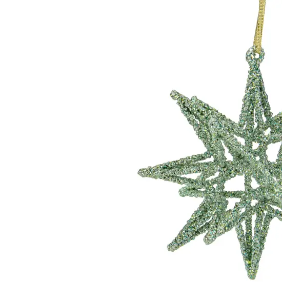 Northlight Starburst 3-D Glittered Christmas Ornament - 6.5" - Forest Green {5}