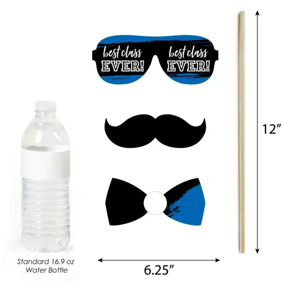 Big Dot of Happiness Reunited Blue - Royal Blue School Class Reunion Party Photo Booth Props Kit - 20 Count {6}