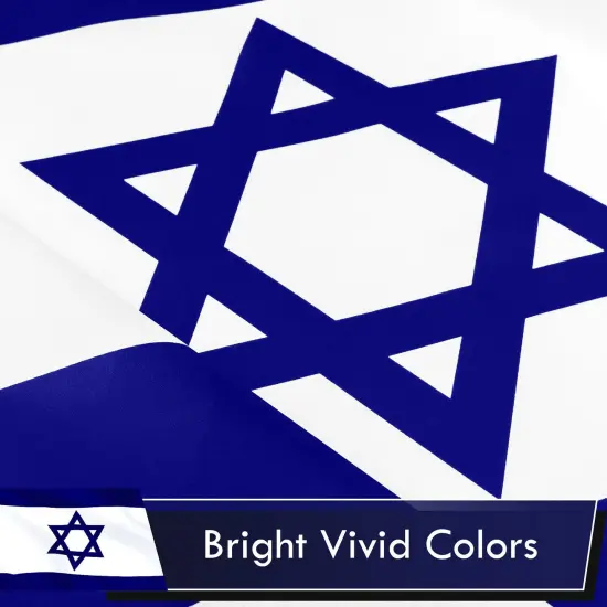 Israel Israeli Flag 3x5 Ft 2-Pack Printed Polyester By G128 {3}