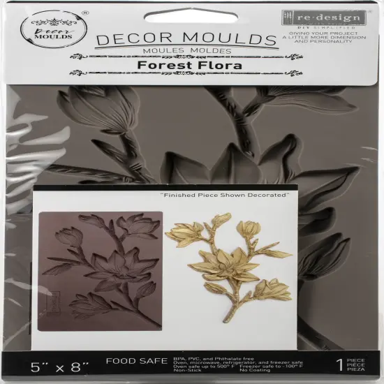 Prima Marketing Re-Design Mould 5"X8"X8mm-Forest Flora {1}