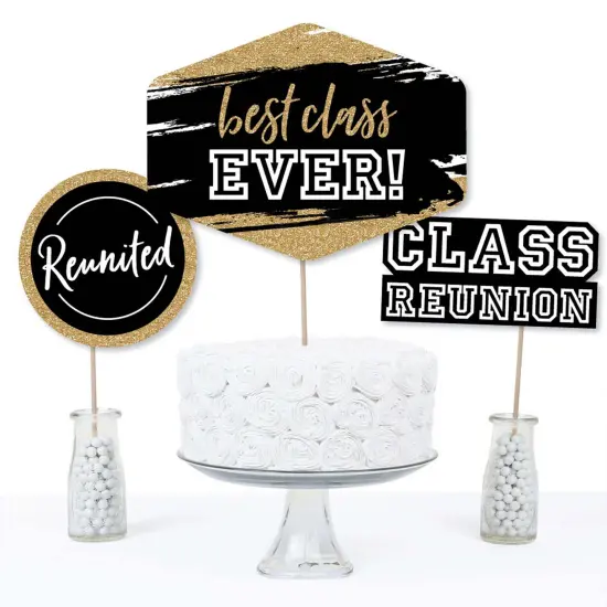 Big Dot of Happiness Reunited - School Class Reunion Party Centerpiece Sticks - Table Toppers - Set of 15 {4}