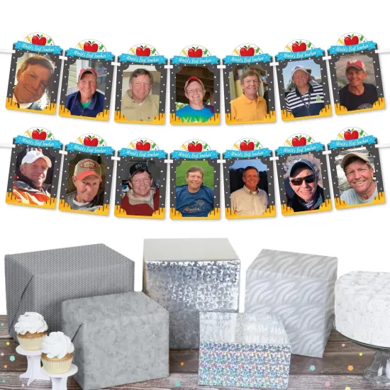 Big Dot of Happiness Teacher Retirement - DIY Happy Retirement Party Decor - Picture Display - Photo Banner {3}