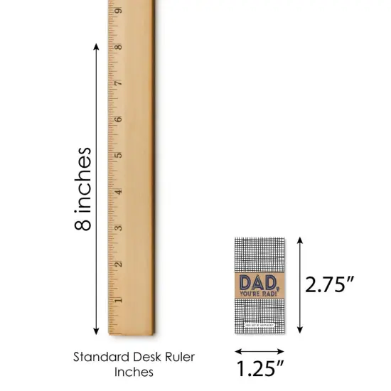 Big Dot of Happiness My Dad is Rad - Mini Candy Bar Wrapper Stickers - Father's Day Party Small Favors - 40 Count {6}