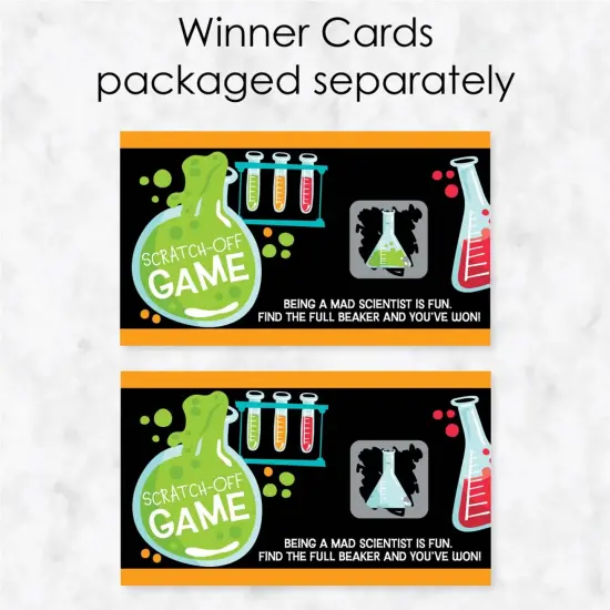 Big Dot of Happiness Scientist Lab - Baby Shower or Birthday Party Game Scratch Off Cards - 22 Count {4}