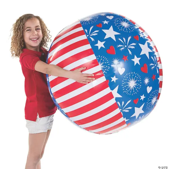 Inflatable 30" Patriotic Giant Beach Ball {2}