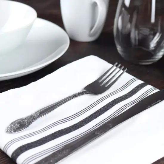 12 Pack Bistro Napkins Black {2}