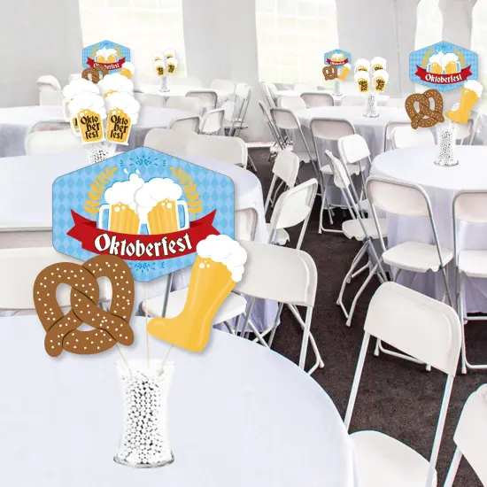 Big Dot of Happiness Oktoberfest - German Beer Festival Centerpiece Sticks - Showstopper Table Toppers - 35 Pieces {3}